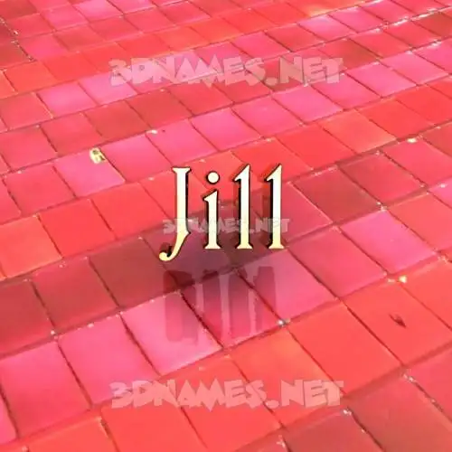 jill in Red Tiles style - 3D name wallpaper jill in Red Tiles style - 3D name wallpaper