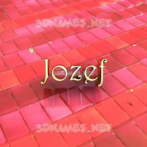 jozef in Red Tiles style - 3D name wallpaper