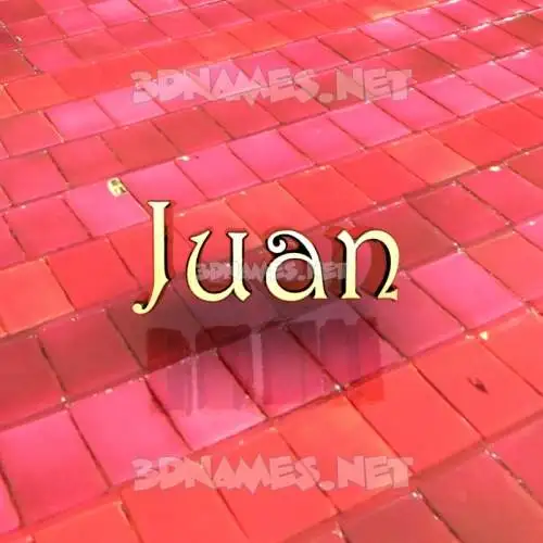 juan in Red Tiles style - 3D name wallpaper