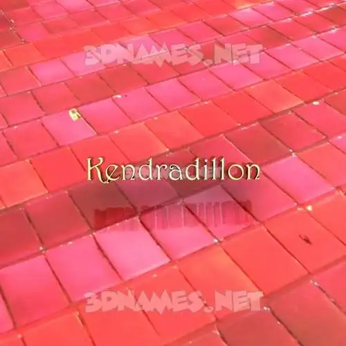 kendradillon in Red Tiles style - 3D name wallpaper kendradillon in Red Tiles style - 3D name wallpaper