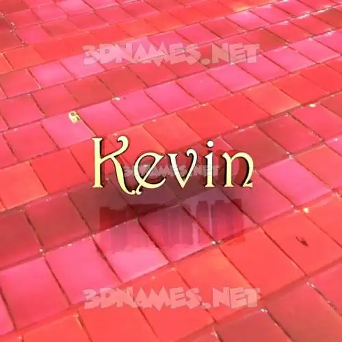 kevin in Red Tiles style - 3D name wallpaper