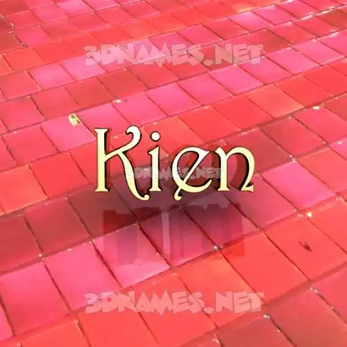 kien in Red Tiles style - 3D name wallpaper kien in Red Tiles style - 3D name wallpaper