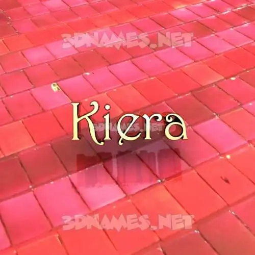 kiera in Red Tiles style - 3D name wallpaper