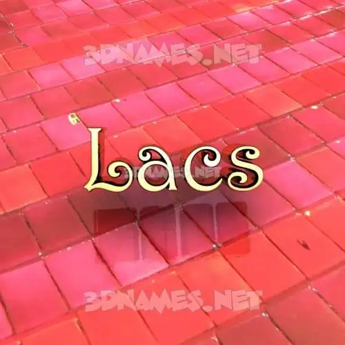 lacs in Red Tiles style - 3D name wallpaper
