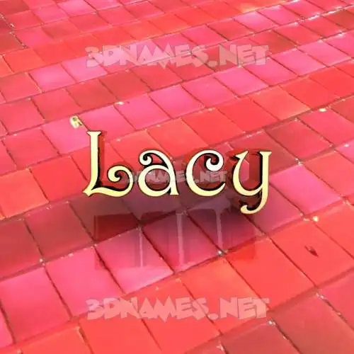 lacy in Red Tiles style - 3D name wallpaper
