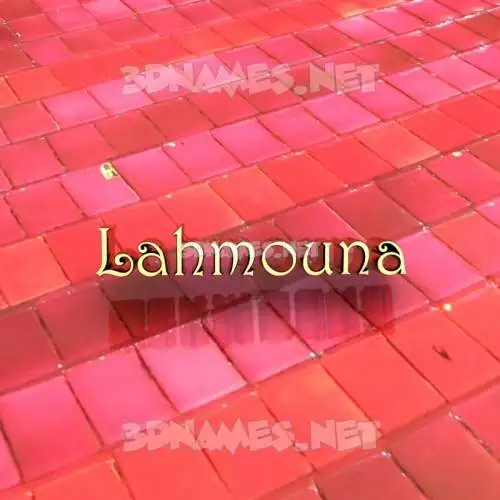 lahmouna in Red Tiles style - 3D name wallpaper lahmouna in Red Tiles style - 3D name wallpaper