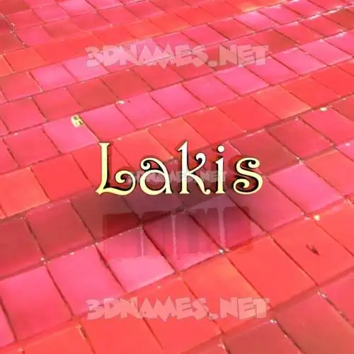 lakis in Red Tiles style - 3D name wallpaper