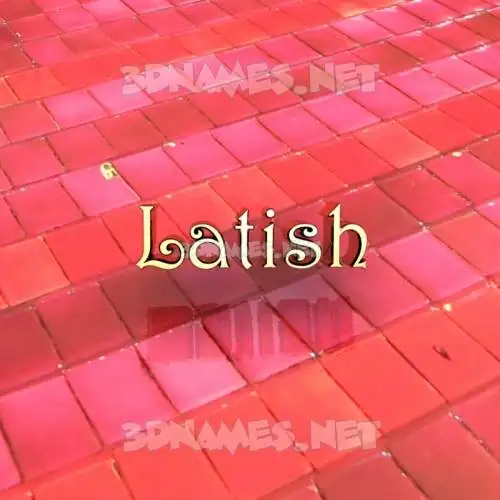 latish in Red Tiles style - 3D name wallpaper latish in Red Tiles style - 3D name wallpaper