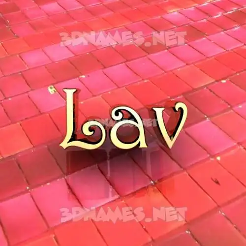 lav in Red Tiles style - 3D name wallpaper lav in Red Tiles style - 3D name wallpaper