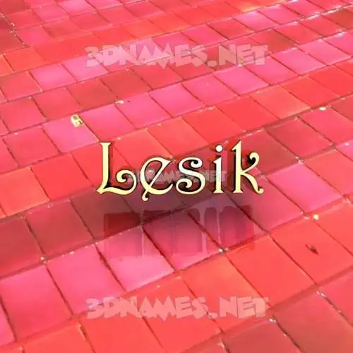 lesik in Red Tiles style - 3D name wallpaper lesik in Red Tiles style - 3D name wallpaper
