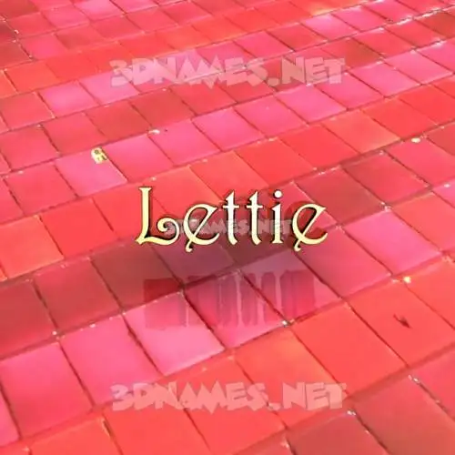 lettie in Red Tiles style - 3D name wallpaper