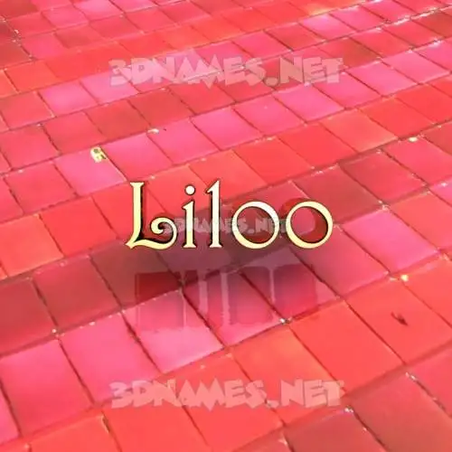 liloo in Red Tiles style - 3D name wallpaper liloo in Red Tiles style - 3D name wallpaper