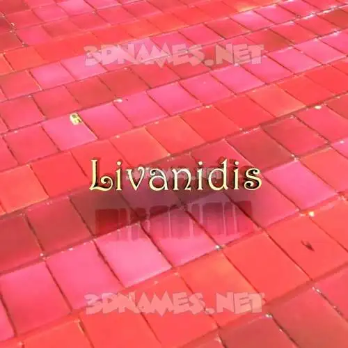 livanidis in Red Tiles style - 3D name wallpaper