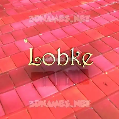 lobke in Red Tiles style - 3D name wallpaper