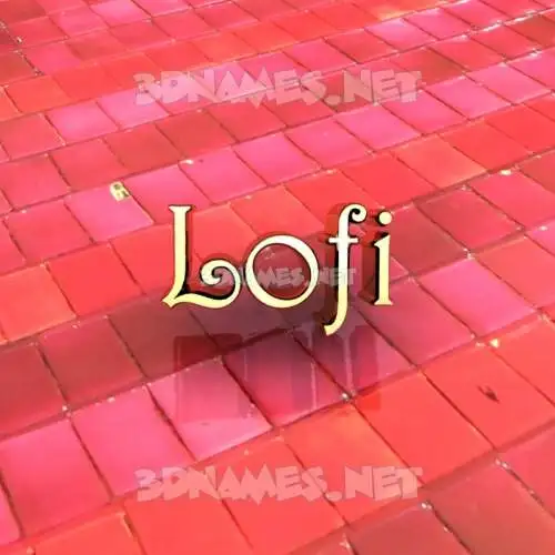 lofi in Red Tiles style - 3D name wallpaper lofi in Red Tiles style - 3D name wallpaper