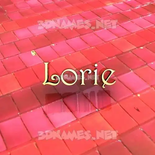 lorie in Red Tiles style - 3D name wallpaper lorie in Red Tiles style - 3D name wallpaper