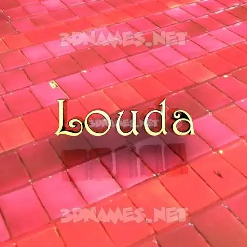 louda in Red Tiles style - 3D name wallpaper louda in Red Tiles style - 3D name wallpaper