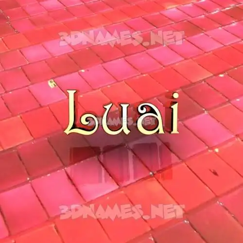luai in Red Tiles style - 3D name wallpaper luai in Red Tiles style - 3D name wallpaper