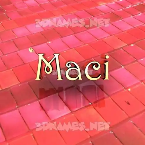 maci in Red Tiles style - 3D name wallpaper maci in Red Tiles style - 3D name wallpaper