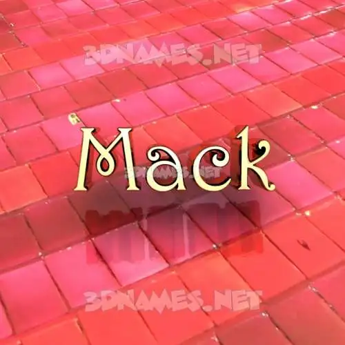 mack in Red Tiles style - 3D name wallpaper