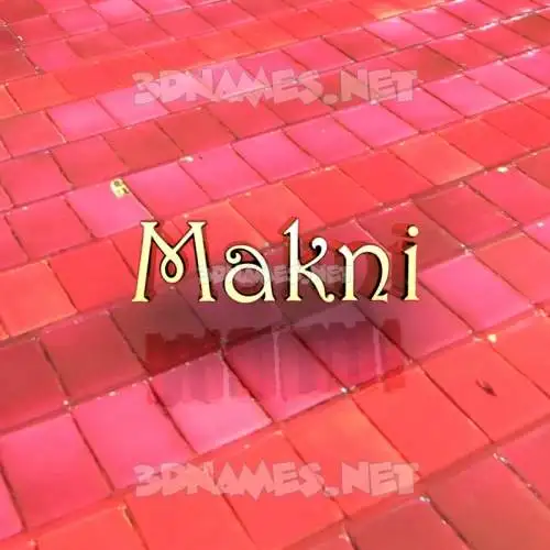 makni in Red Tiles style - 3D name wallpaper makni in Red Tiles style - 3D name wallpaper