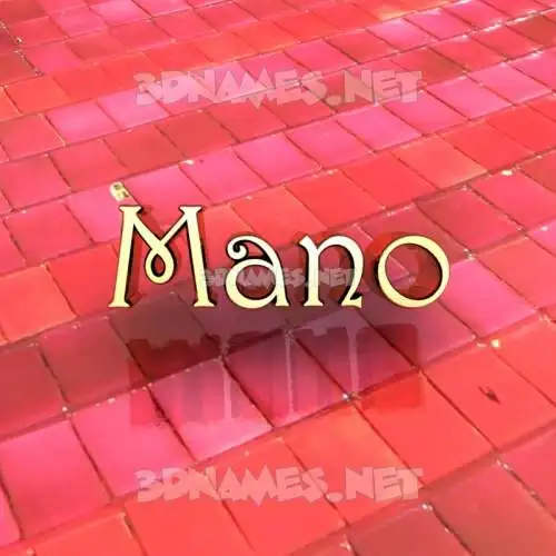 mano in Red Tiles style - 3D name wallpaper mano in Red Tiles style - 3D name wallpaper