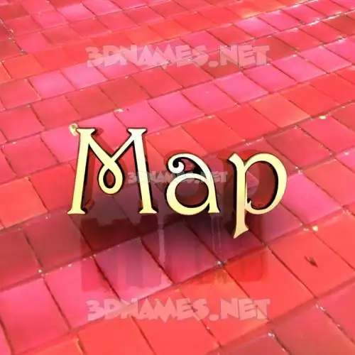 map in Red Tiles style - 3D name wallpaper map in Red Tiles style - 3D name wallpaper
