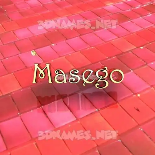 masego in Red Tiles style - 3D name wallpaper