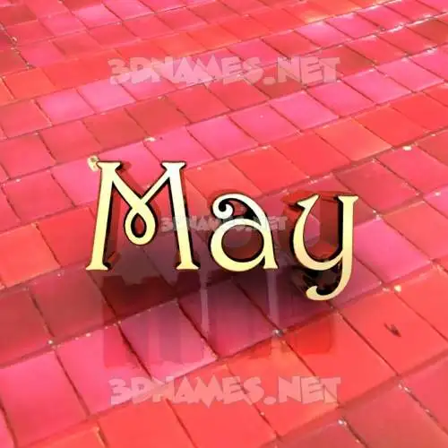 may in Red Tiles style - 3D name wallpaper may in Red Tiles style - 3D name wallpaper