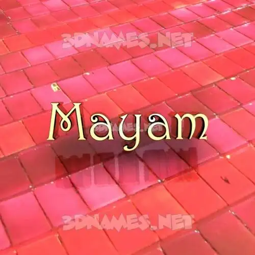 mayam in Red Tiles style - 3D name wallpaper mayam in Red Tiles style - 3D name wallpaper