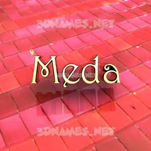 meda in Red Tiles style - 3D name wallpaper meda in Red Tiles style - 3D name wallpaper