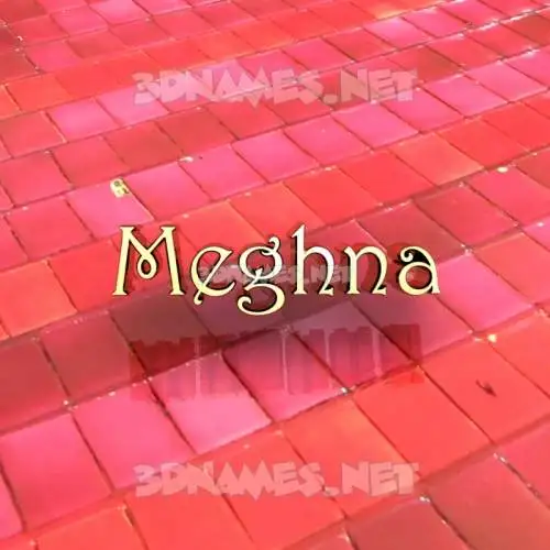 meghna in Red Tiles style - 3D name wallpaper