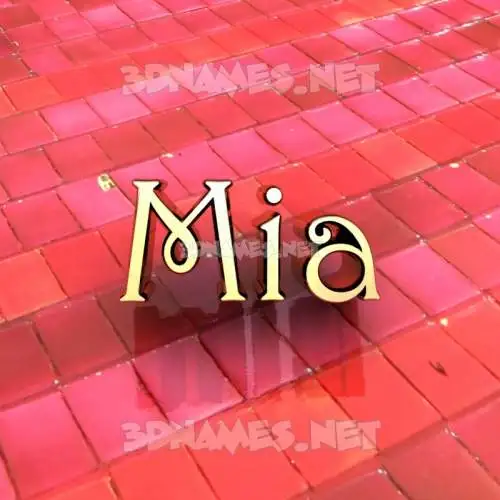 mia in Red Tiles style - 3D name wallpaper mia in Red Tiles style - 3D name wallpaper