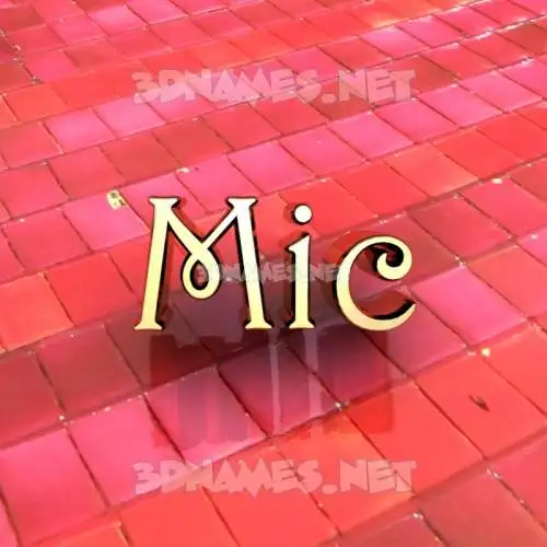 mic in Red Tiles style - 3D name wallpaper mic in Red Tiles style - 3D name wallpaper