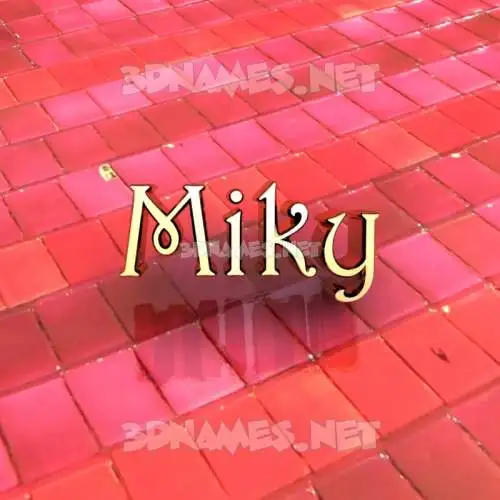 miky in Red Tiles style - 3D name wallpaper miky in Red Tiles style - 3D name wallpaper