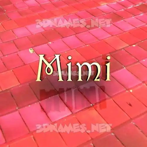 mimi in Red Tiles style - 3D name wallpaper mimi in Red Tiles style - 3D name wallpaper