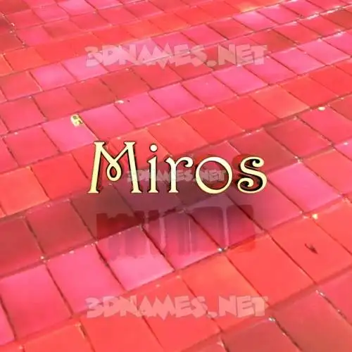 miros in Red Tiles style - 3D name wallpaper miros in Red Tiles style - 3D name wallpaper
