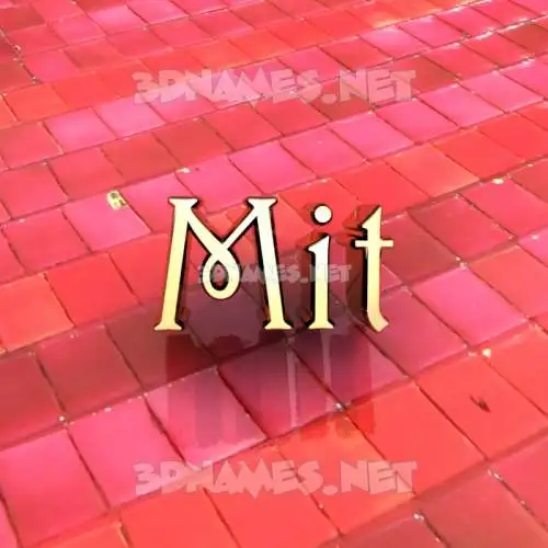 mit in Red Tiles style - 3D name wallpaper mit in Red Tiles style - 3D name wallpaper