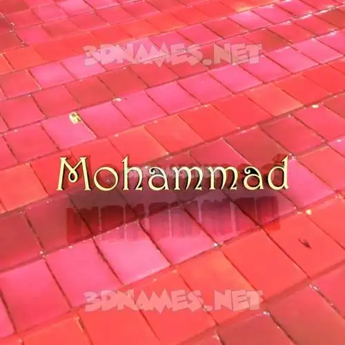 mohammad in Red Tiles style - 3D name wallpaper