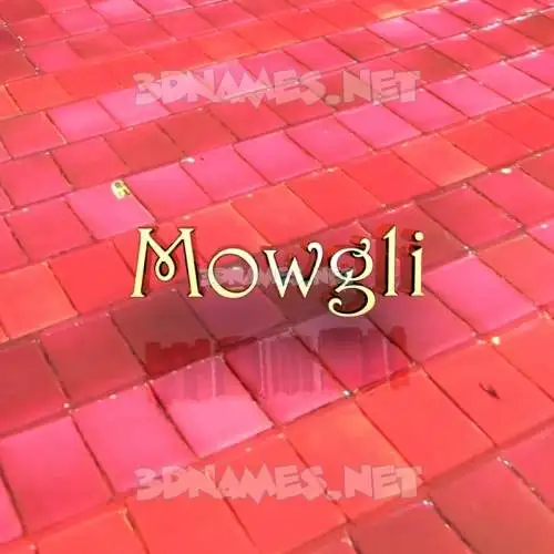 mowgli in Red Tiles style - 3D name wallpaper mowgli in Red Tiles style - 3D name wallpaper