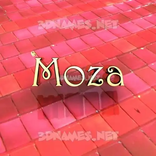 moza in Red Tiles style - 3D name wallpaper moza in Red Tiles style - 3D name wallpaper