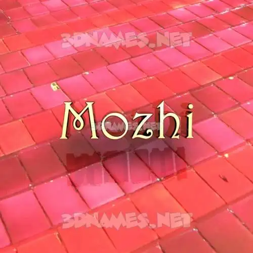 mozhi in Red Tiles style - 3D name wallpaper mozhi in Red Tiles style - 3D name wallpaper