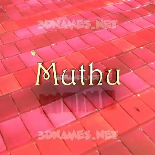 muthu in Red Tiles style - 3D name wallpaper muthu in Red Tiles style - 3D name wallpaper