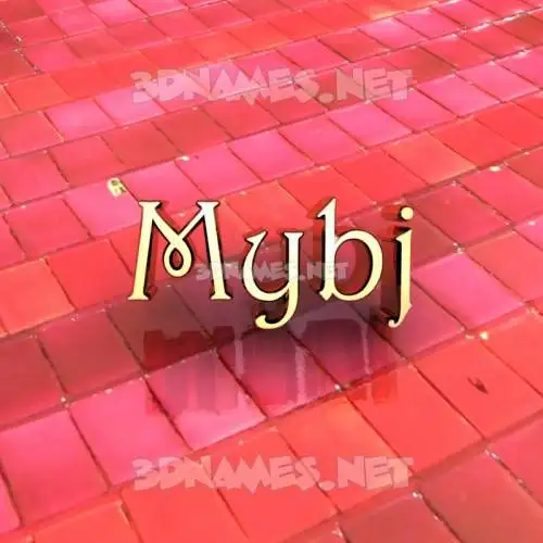 mybj in Red Tiles style - 3D name wallpaper mybj in Red Tiles style - 3D name wallpaper