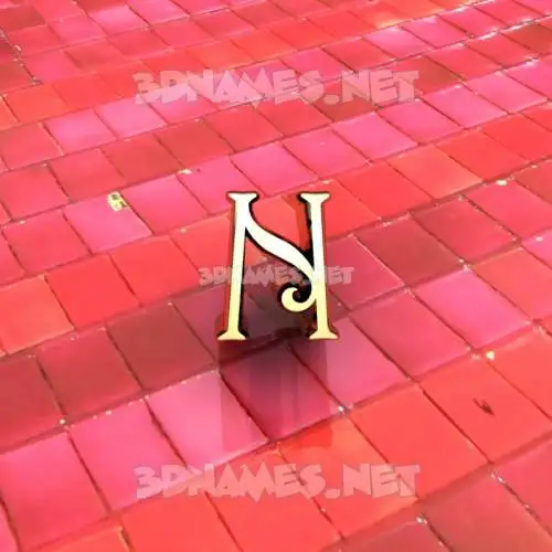 n in Red Tiles style - 3D name wallpaper n in Red Tiles style - 3D name wallpaper