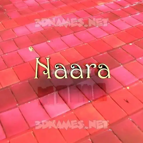 naara in Red Tiles style - 3D name wallpaper