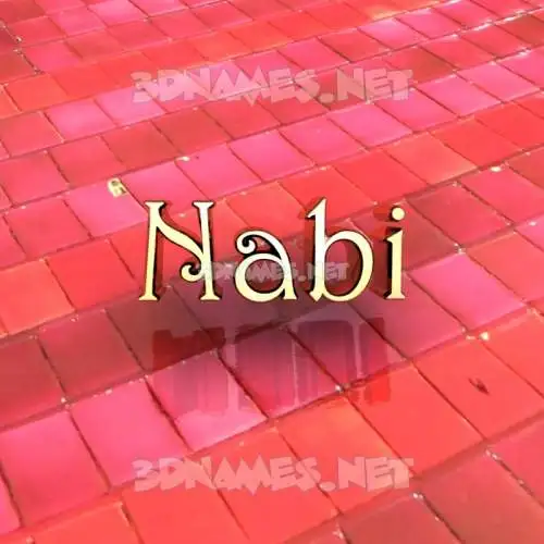 nabi in Red Tiles style - 3D name wallpaper nabi in Red Tiles style - 3D name wallpaper
