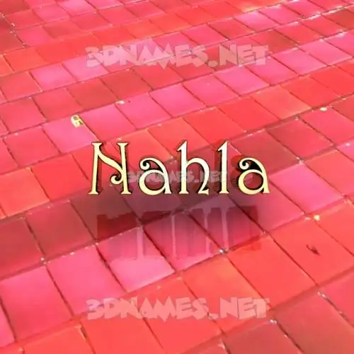 nahla in Red Tiles style - 3D name wallpaper nahla in Red Tiles style - 3D name wallpaper