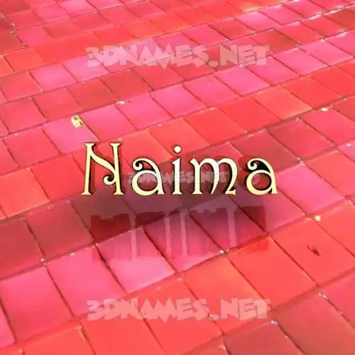 naima in Red Tiles style - 3D name wallpaper