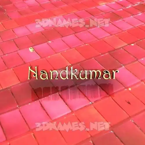 nandkumar in Red Tiles style - 3D name wallpaper